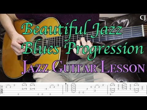 Beautiful Acoustic Jazz Blues Progression (With Tab) | Watch and Learn Guitar Lesson