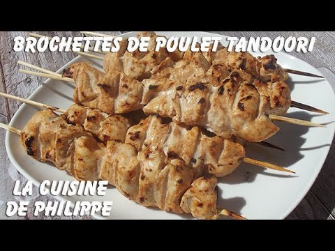 Brochettes de poulet tandoori