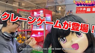 【#もっちぃ散歩】アキバロボラボにクレーンゲーム機来たもっち！
