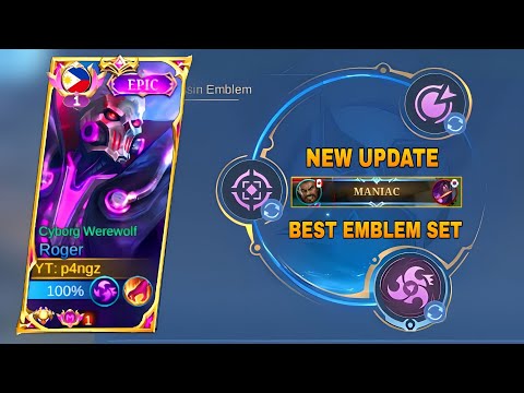 NEW SEASON ROGER BEST EMBLEM SET FOR NEW UPDATE 🔥 | ROGER BEST BUILD 2023 | MLBB
