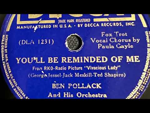 You’ll Be Reminded Of Me - Ben Pollack And His Orchestra 1938