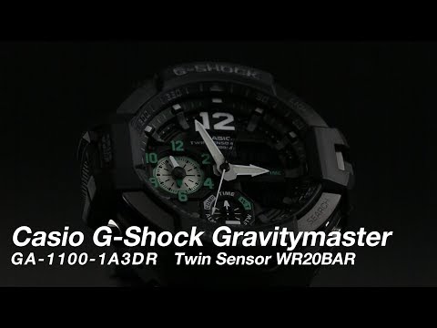 Casio G-Shock Gravitymaster GA-1100-1A3DR Men Black Dial Black Resin Band-1