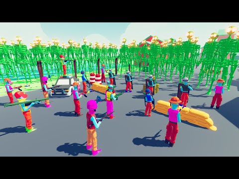 Zombie 100 Units vs Army Soldier - Totally Accurate Battle Simulator TABS