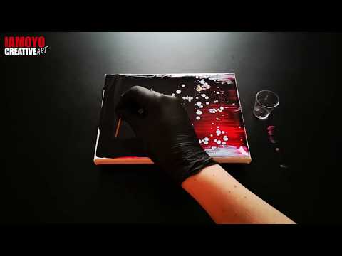 Swipe Technique & Chameleon Cells / Beautiful Acrylic Pour Painting