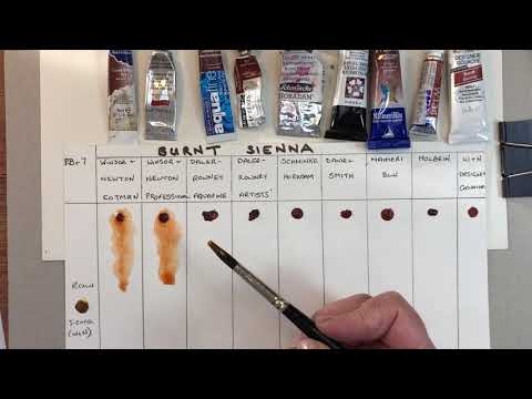 Thumbnail of Burnt sienna brands compared....see the differences!