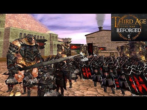 SAURONS MINIONS HOLD A CITY OF MEN (Siege Battle) - Third Age: Total War (Reforged)