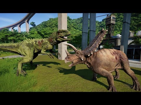 PENTACERATOPS VS T-REX,I-REX CAMOUFLAGE,SPINOSAURUS,CARCHARODONTOSAURUS & GIGANOTOSAURUS -JURASSIC
