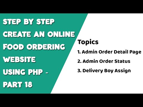 Step by step create an Online Food Ordering website using PHP Part 18