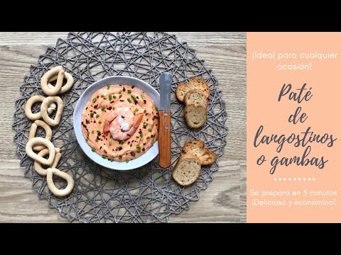 PATÉ DE LANGOSTINOS O GAMBAS🦐 ¡Fácil, Rápido y DELICIOSO!