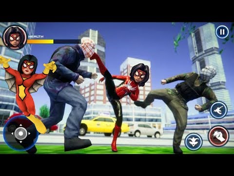 ► Flying Spiderwoman City Rescue Mission Boss Battle - Spider Boy San Andreas Crime City 2