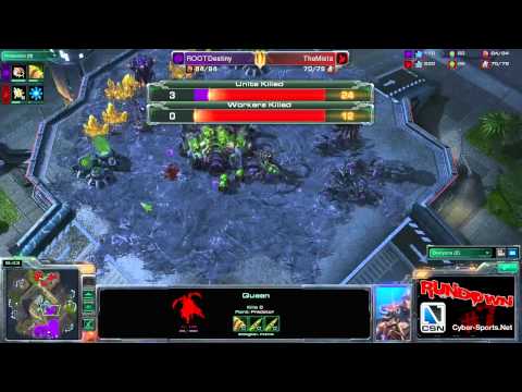 CSN SC2 - Destiny vs TheMista - Map 2 - Rundown #7 with Rance and Gwin