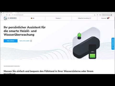 E-Sensorix Webportal Teil 1 - Erster Login für die Füllstandssensoren EcoFrog und EcoCloud