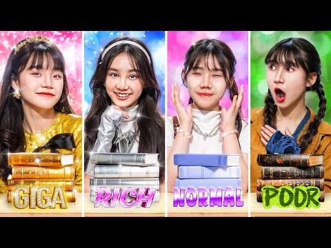 Poor Vs Rich Vs Giga Rich Vs Normal Student At School