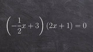 Alg2 Unit 2 Apply the zero product property to solve a factored quadratic equation