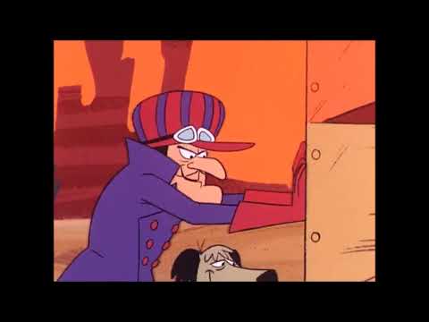 Wacky Races clip: Dick Dastardly gets hit by a bus