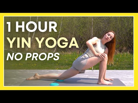 1 hour Full Body Yoga Stretch - Yin Yoga Without Props thumbnail