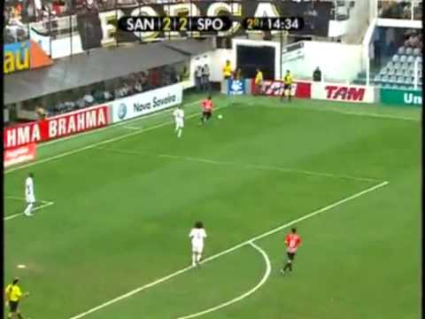Santos 3 X 4 São Paulo - Brasileirão 09 - 25/10/09 - GOLS