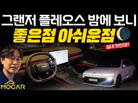 신형 그랜저 실내 플레오스 밤에 이용해보면 이런 느낌...이 차를 드립니다
