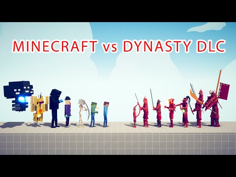 MINECRAFT Team vs DYNASTY DLC Team - Totally Accurate Battle Simulator TABS