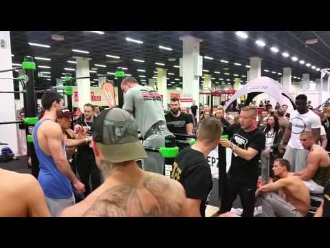 FIBO 2016 King of the bar 1.Place dips +48kg. Pavel Šanda weight/streetlifet