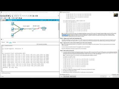 5.4.13 Packet Tracer - Configure Extended IPv4 ACLs - Scenario 2