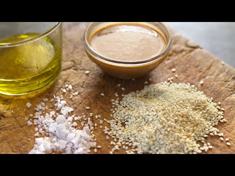 Easy Homemade Tahini Recipe (10 MINUTE recipe with just 3 ingredients)