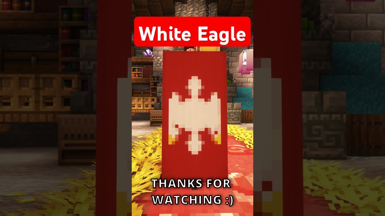 Cool Minecraft Banner 1 - White eagle #minecraft #minecraftbannerdesigns #bannerdesign