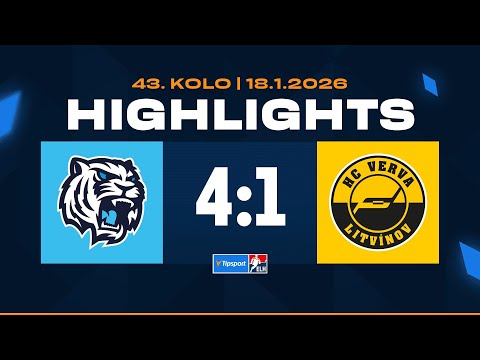 Highlights | Bílí Tygři Liberec vs. HC Verva Litvínov 4:1 | 18.01.2026