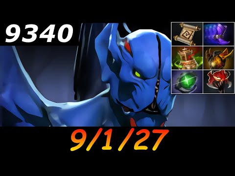 Dota 2 Night Stalker 9340 MMR 9/1/27 (Kills/Deaths/Assists) Ranked Full Gameplay
