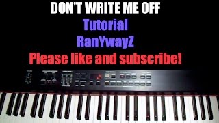 Tutorial -- Don&#39;t Write Me Off