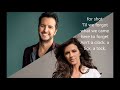 Luke Bryan ft Karen Fairchild Home alone tonight  lyric video