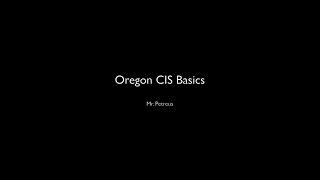 OregonCIS Basics