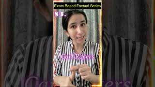 83. Carl Rogers | Exam Based Factual Series @InculcateLearning #ugcneteducation #ugcnet Ravina