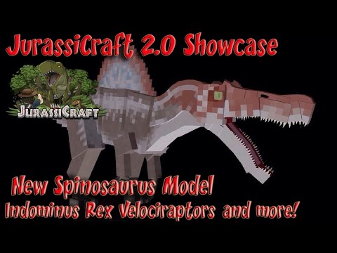 JurassiCraft 2.0 Mod Dino Showcase New Spinosaurus and Indominus Rex