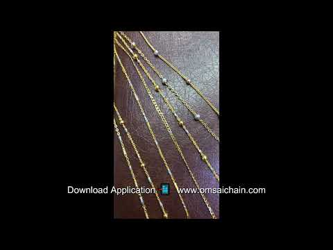 Brass golden imitation jewelry chain, size: 18inch