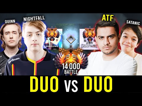 ATF & SATANIC vs. NIGHTFALL & QUINN - 14K MMR BATTLE!