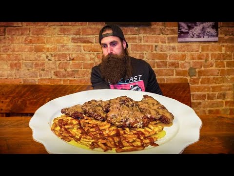 BEAT SCHWATZER'S SCHNITZEL CHALLENGE IN UNDER 10 MINUTES TO WIN ALL THEIR PRIZES | BeardMeatsFood