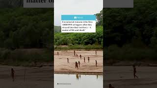Download lagu Uncontacted Amazon tribe fires ARROWS at loggers after they strayed into their territory mp3