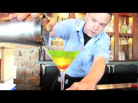 How to Layer a Cocktail: The Stop Light Martini at FireWorks Restaurant
