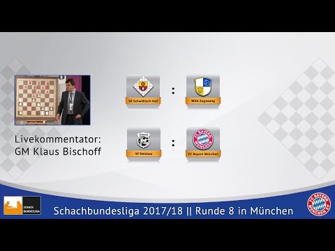 Schachbundesliga 2018, Runde 8 live aus München mit GM Klaus Bischoff
