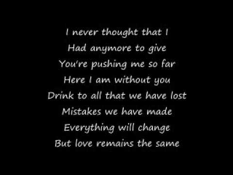Love Remains the Same (With Lyrics) - Gavin Rossdale