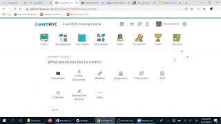 Creating Content in iLearnNYC LMS / Brightspace