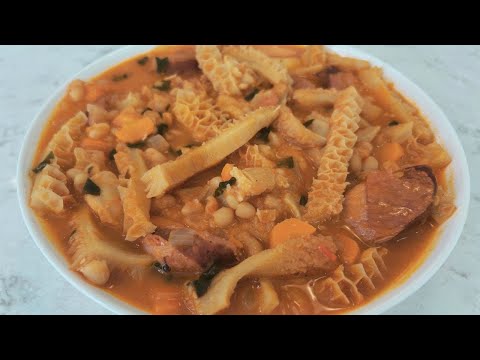 Portuguese Style Tripe with White Beans - Easy Recipe | Dobrada com Feijão Branco - Receita Fácil