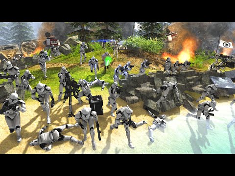 "Clones, Hold the River to the DEATH!" - Men of War: Star Wars Mod Battle Simulator