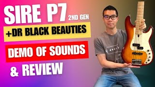 Video thumbnail for Sire P7 5 string bass (2nd gen) strung with DR Black Beauties - Demonstration of sounds & review by Jonathan Wong 458 Music