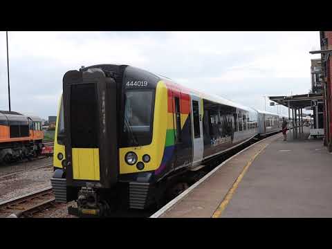 SWR Class 444 Pride Livery 444019 @ Eastleigh 15/7/20