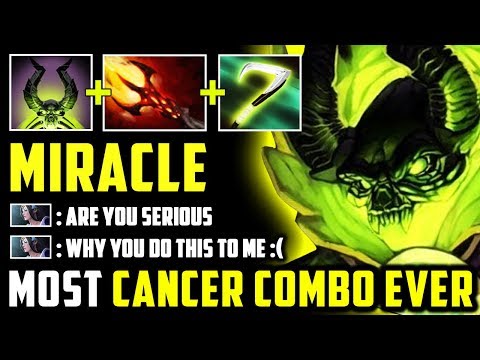Most Cancer Combo Ever - Miracle Pugna Dagon 5 + Necrophos Reaper's Scythe 7.19 Dota 2