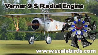 Verner 9S Scarlett Radial Aircraft Engine from ScaleBirds.