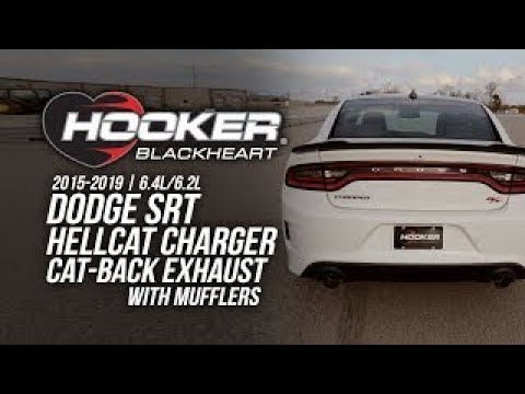 2015-2019 Dodge Charger SRT Scat Pack 6.4 & 6.2L - Hooker BlackHeart Cat-back Exhaust 70502341-RHKR