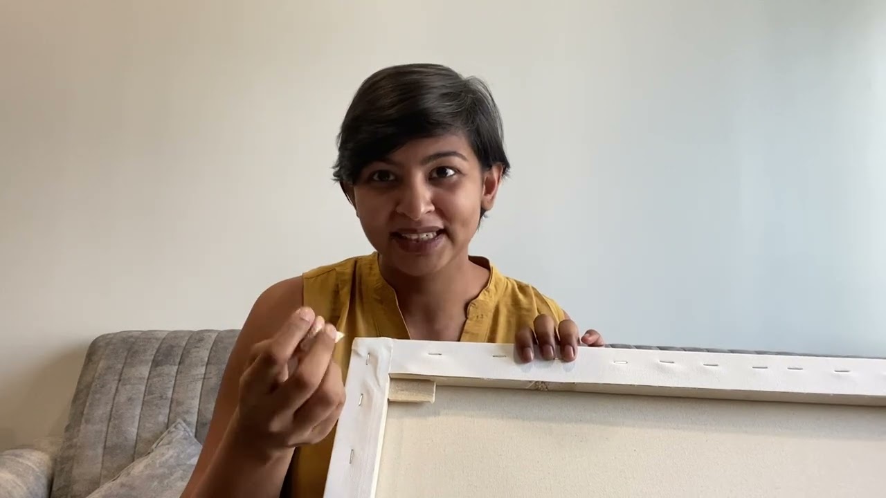 Watch video How to use the wooden wedges behind the canvas | Acrylics | Stretched canvas | Wooden frame | Now How to use the wooden wedges behind the canvas | Acrylics | Stretched canvas | Wooden frame |
